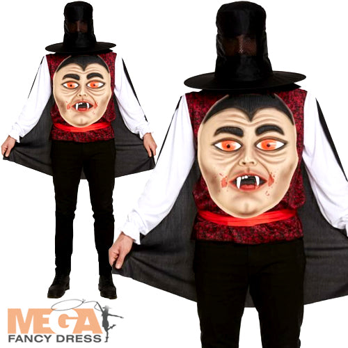 Vampire with Giant Face Mens Costume