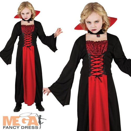 Girls Vampiress Halloween Costume