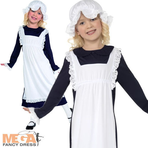 Historical Poor Victorian Girls Fancy Dress Costume