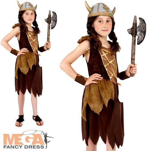 Historical Girls Viking Fancy Dress Costume