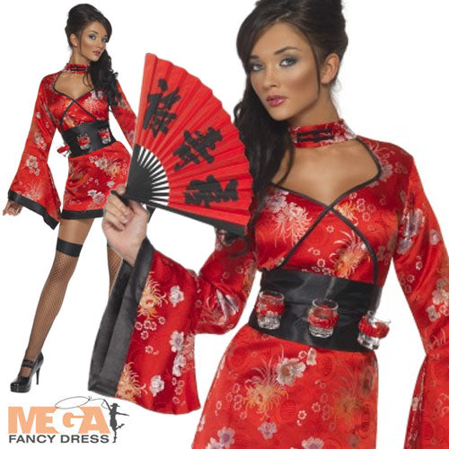 Fever Vodka Geisha Girl Costume Cultural Fancy Dress