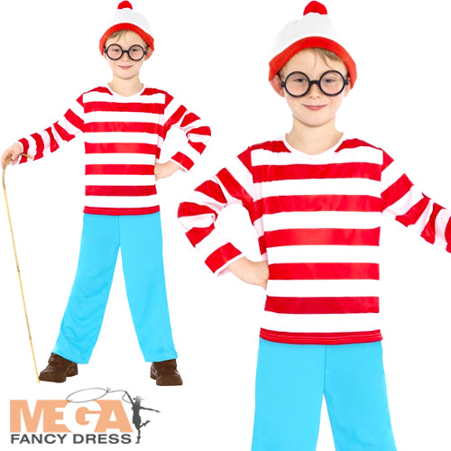 Wheres Wally-Themed Boys Costume