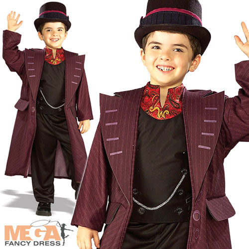 Kids Officially Licensed Willy Wonka Costume Character Fancy Dress