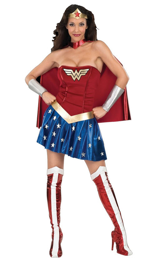 Ladies Sexy Wonder Woman Fancy Dress Superhero Costume