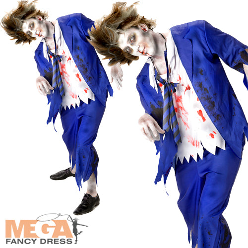 Zombie School Boy Undead Student Mens Costume