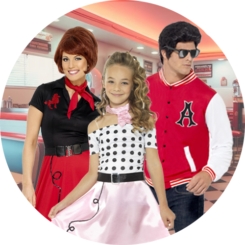 1950s Rock And Roll Fancy Dress Ladies LADIES 1950S FANCY DRESS COSTUME  ROCK N ROLL WOMENS