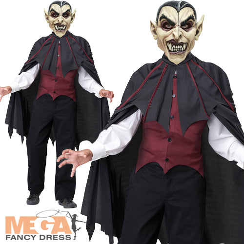 Boys Vampire with Mask Halloween Dracula Costume