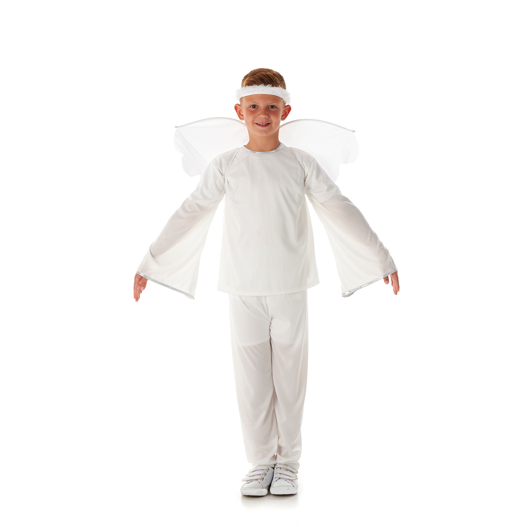 Boys Shining Angel Kids Nativity Fancy Dress Christmas Costume