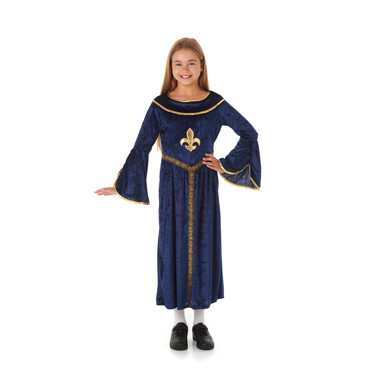 Blue Tudor Girl Kids Historical Book Day Fancy Dress Costume