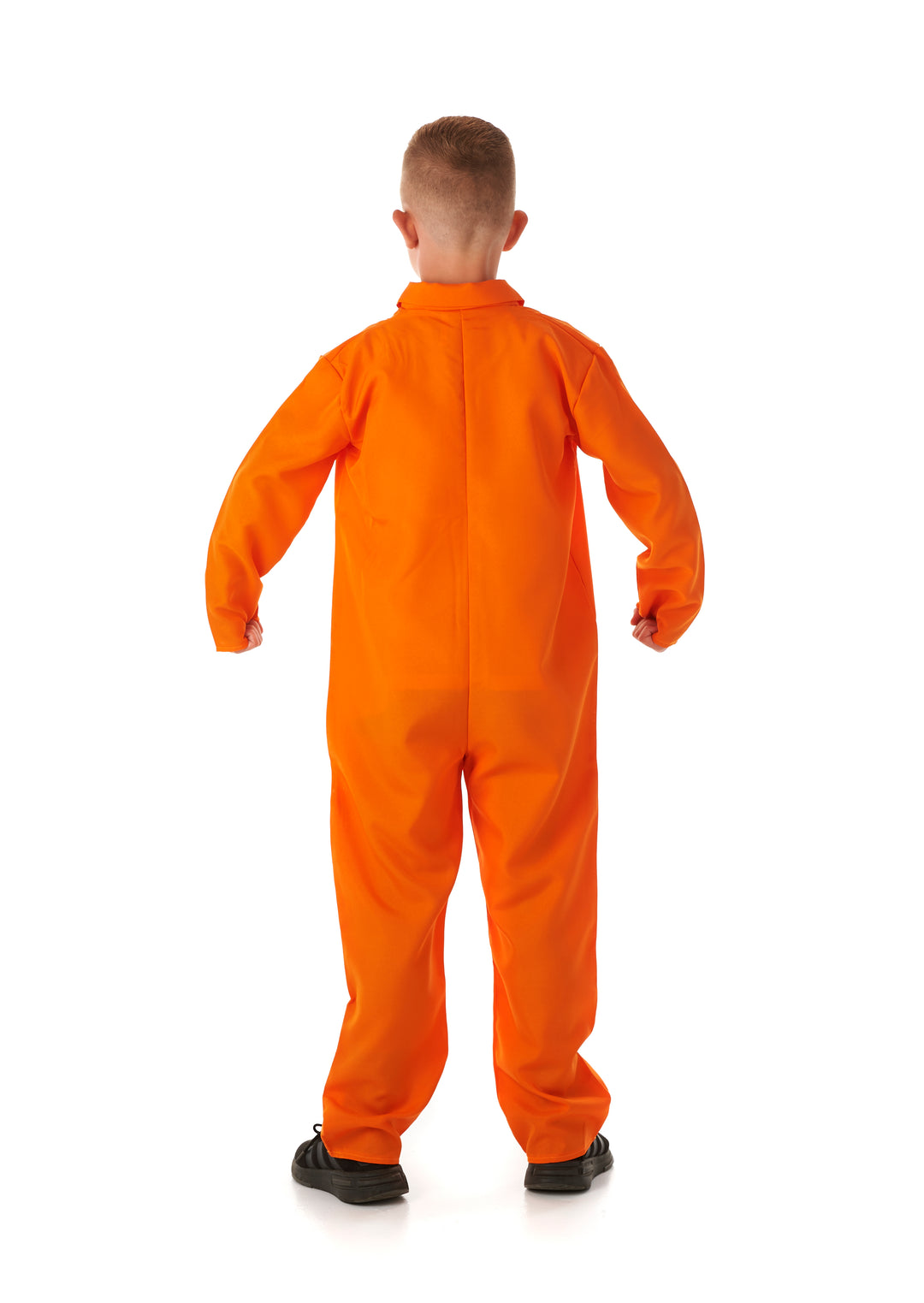 Boys Prisoner Orange Jumpsuit Fancy Dress Costume + Handcuffs