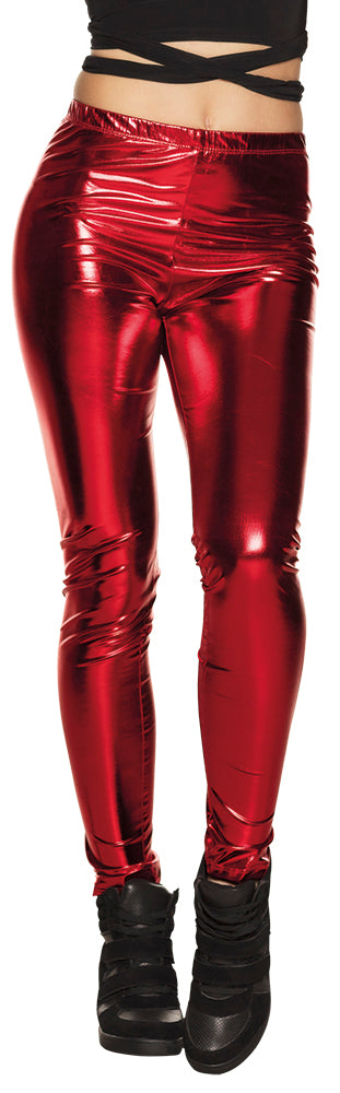 Disco Glance 80s Leggings Ladies  Metallic Adults Costume Accessory