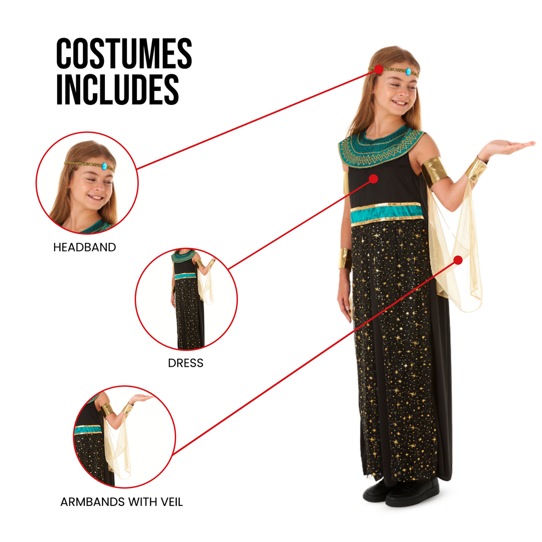 Girls Cleopatra Egyptian Historical Costume