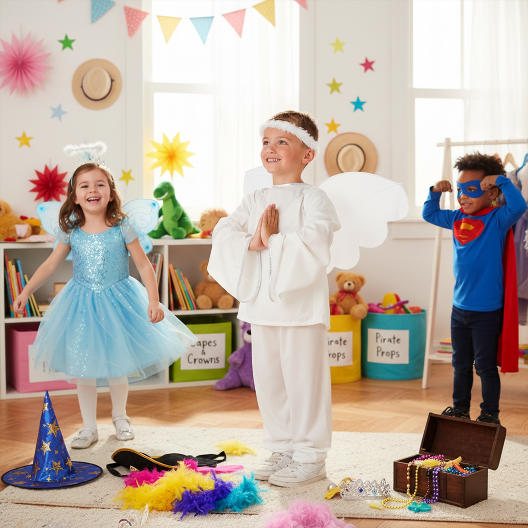 Boys Shining Angel Kids Nativity Fancy Dress Christmas Costume