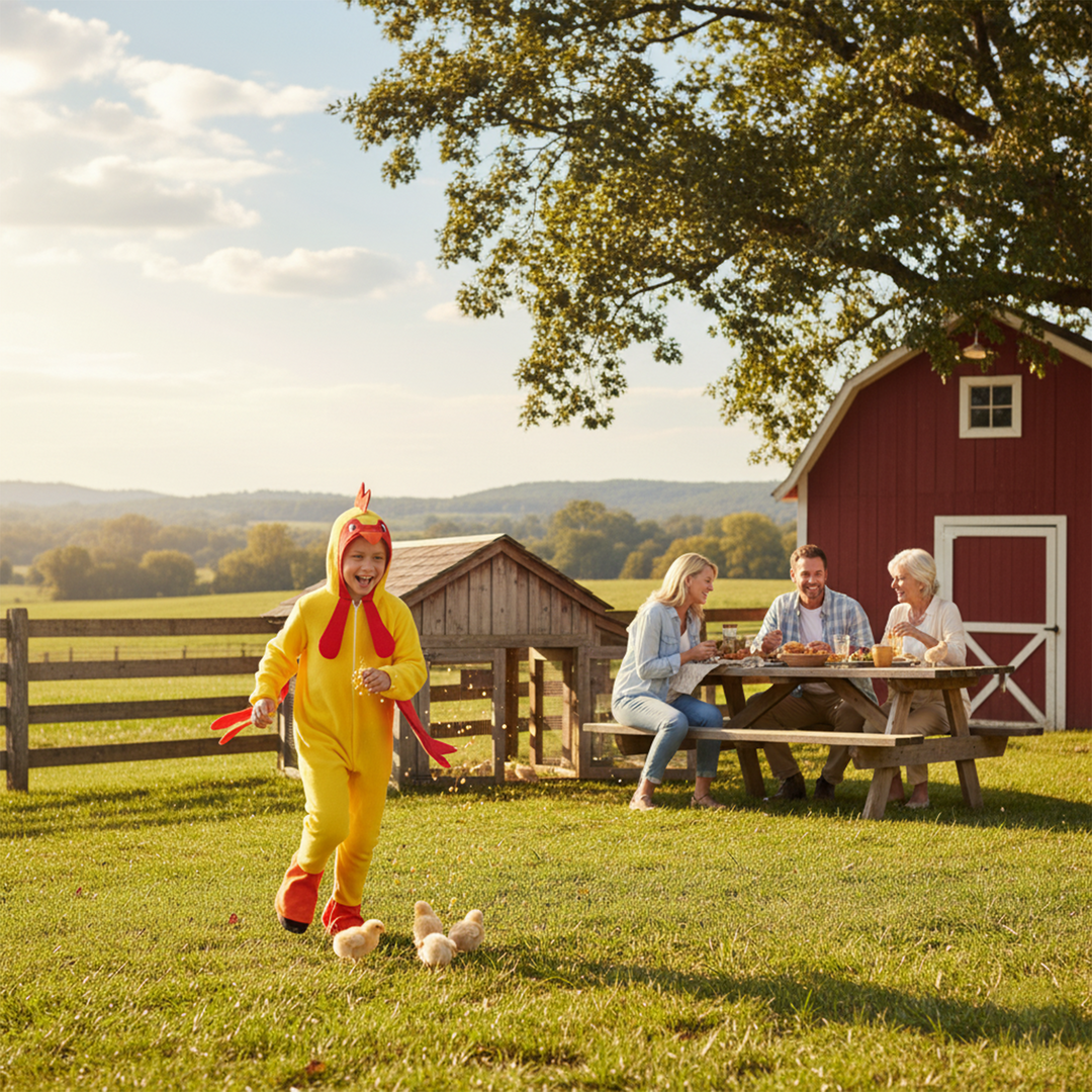 Kids Chicken Boys Girls Animal Fancy Dress Costume