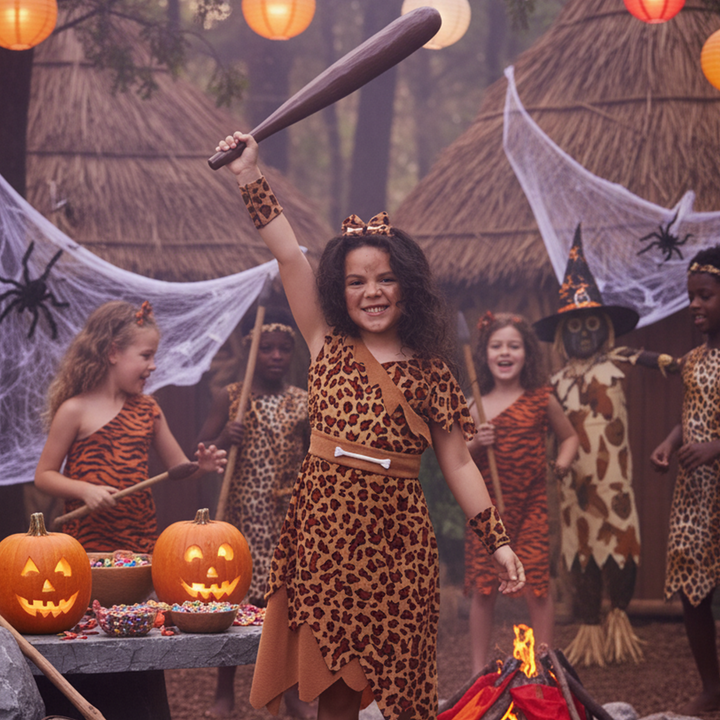 Kids Cave Girl Prehistoric Fancy Dress Costume