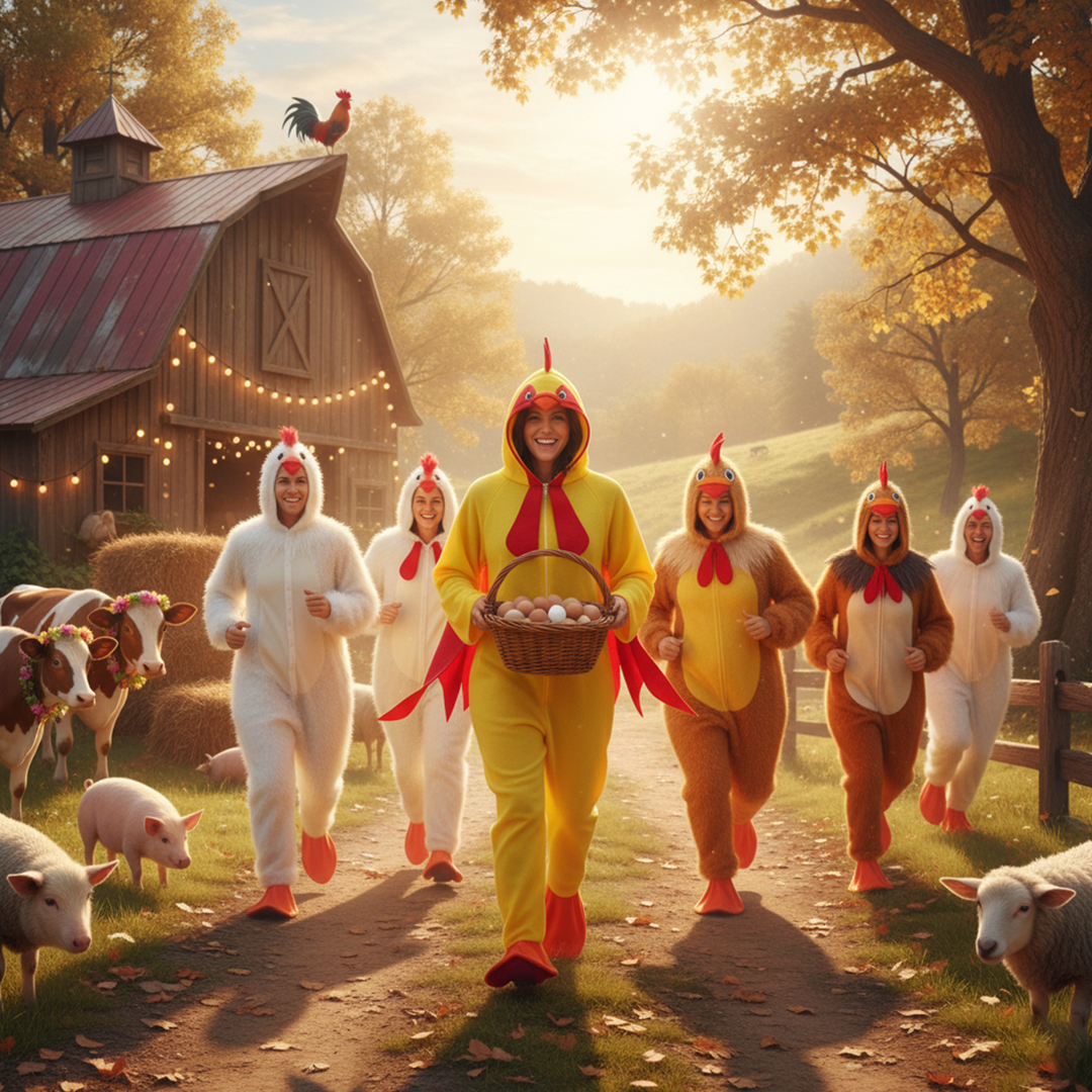 Adults Chicken Funny Halloween Unisex Costume for Men and Women