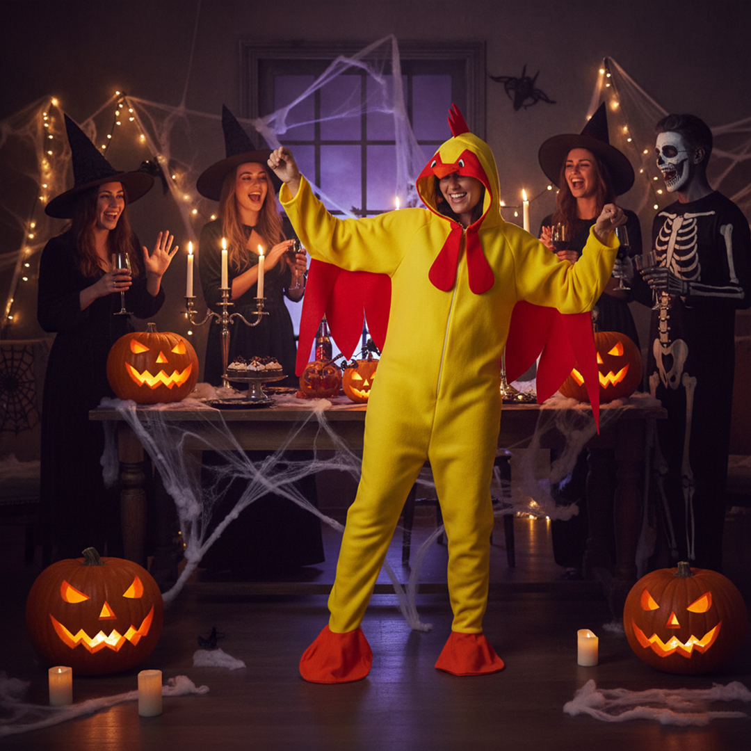 Adults Chicken Funny Halloween Unisex Costume for Men and Women
