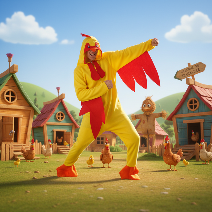Adults Chicken Funny Halloween Unisex Costume for Men and Women