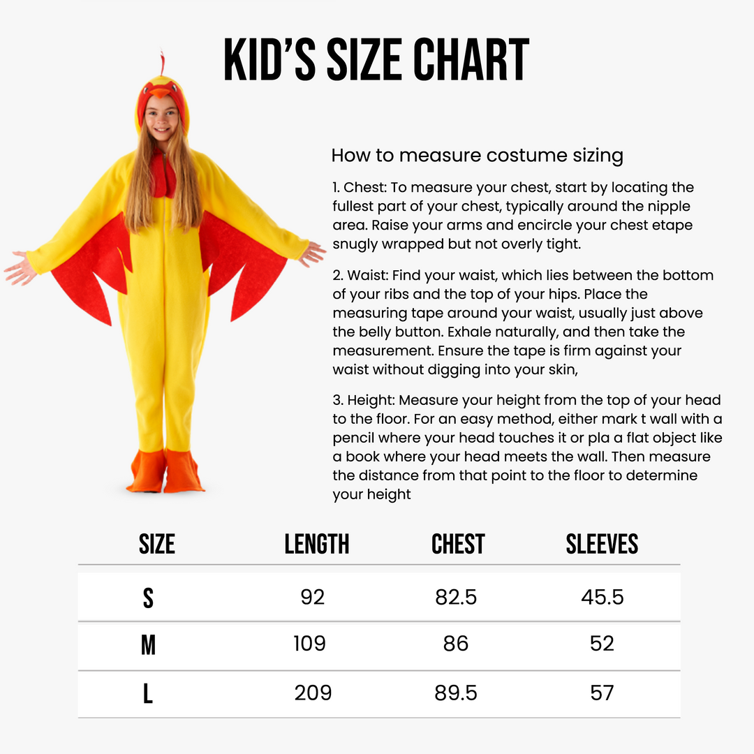Kids Chicken Boys Girls Animal Fancy Dress Costume