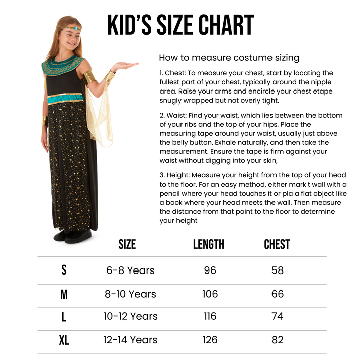 Girls Cleopatra Egyptian Historical Costume