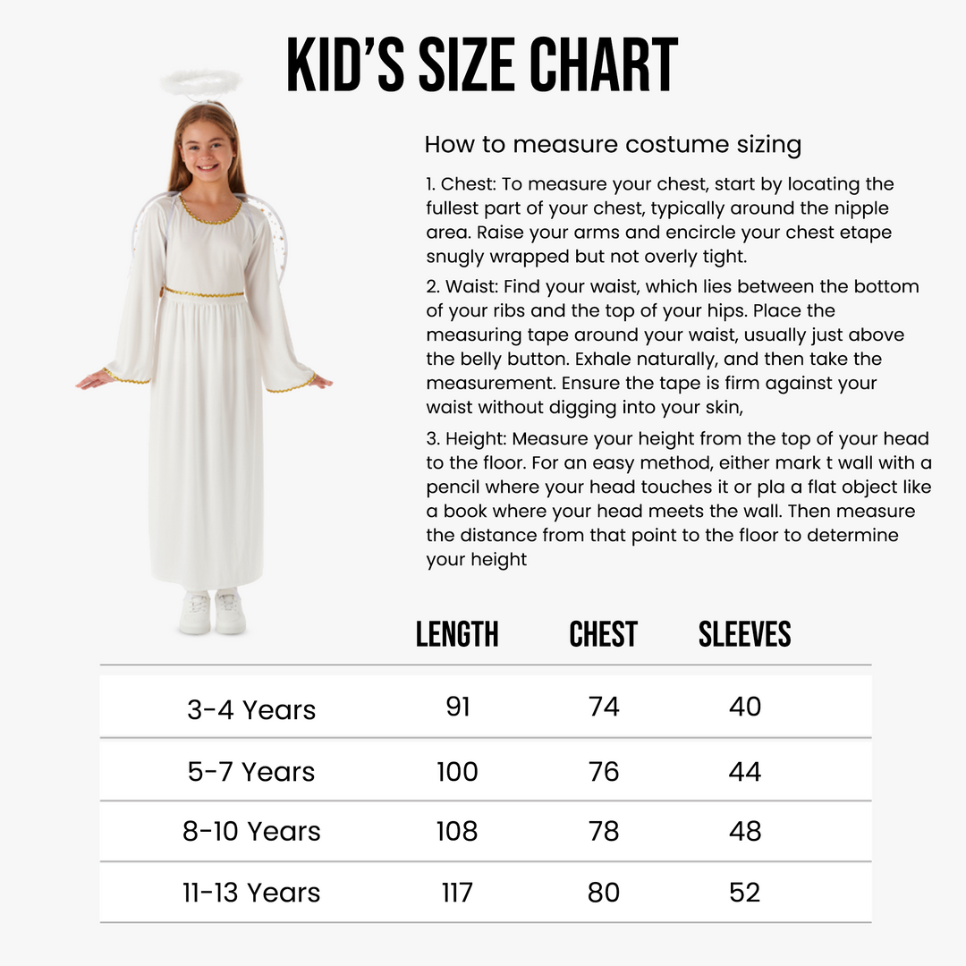 Girls Heavenly Angel Nativity Fancy Dress Kids Christmas Costume