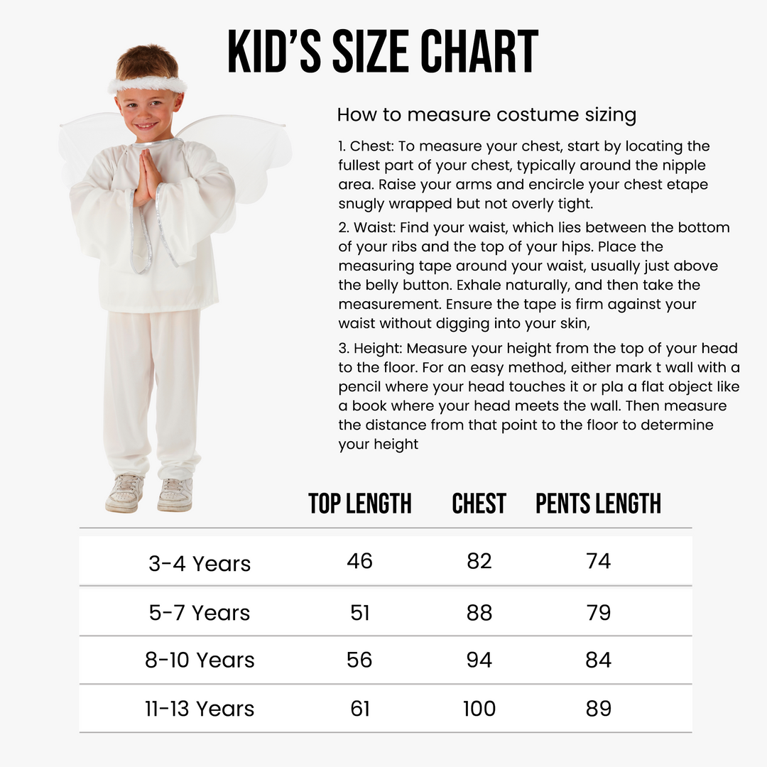 Boys Shining Angel Kids Nativity Fancy Dress Christmas Costume