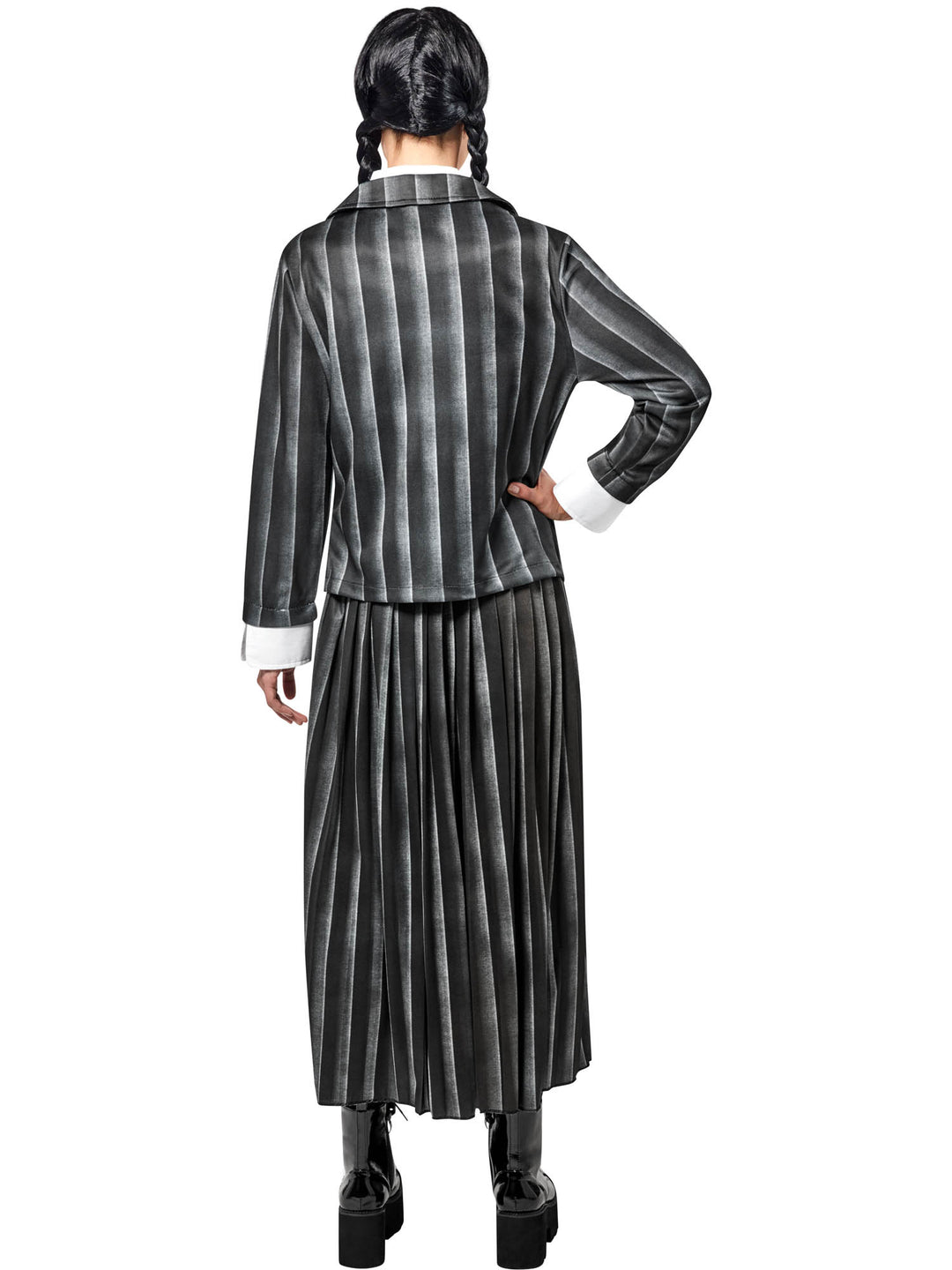 Ladies Wednesday Addams School Halloween Fancy Dress Costume