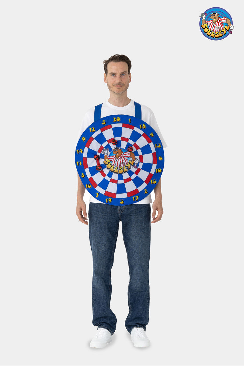 Licensed Bullseye Dartboard Adults 1980s Fancy Dress Costumes,