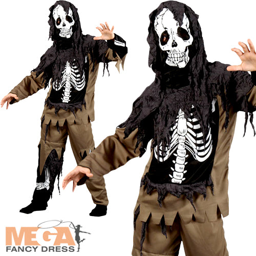 Boys Rotten Skeleton Zombie Halloween Costume