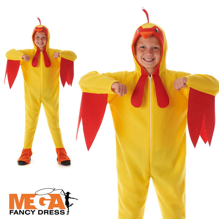 Kids Chicken Boys Girls Animal Fancy Dress Costume