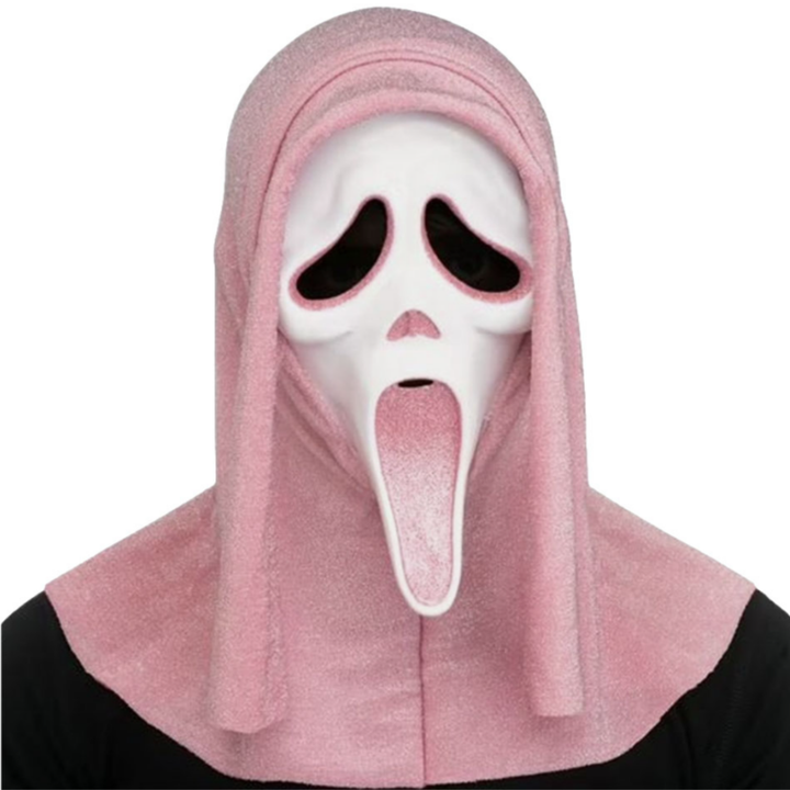 GhostFace Scream Pink Glitter Halloween Horror Mask