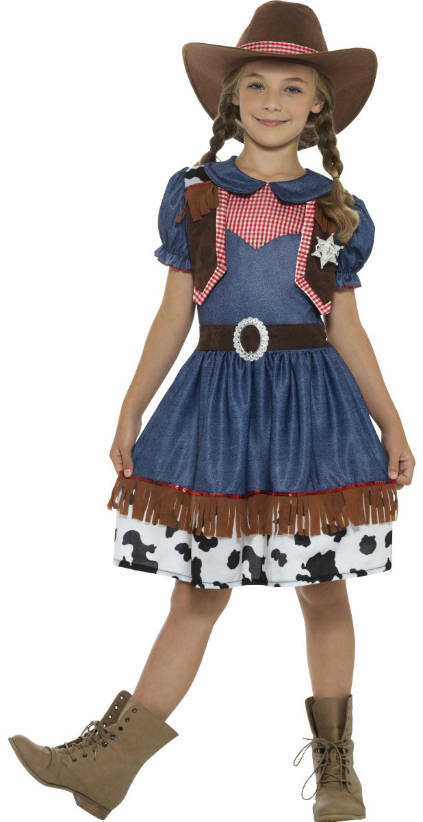 Texan Cowgirl Girls Costume Western Fancy Dress