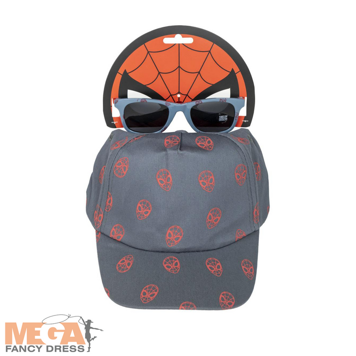 Licensed Kids Spiderman Hat and Sunglasses Set