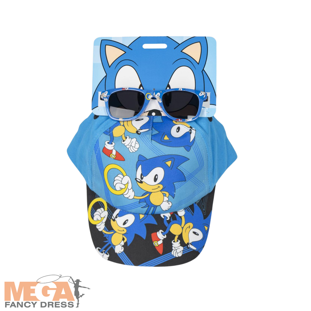 Licensed Kids Sonic Sunglasses + Hat Set