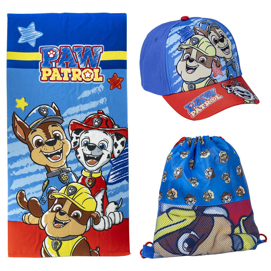 Licensed Paw Patrol Towel + Bag + Cap Set