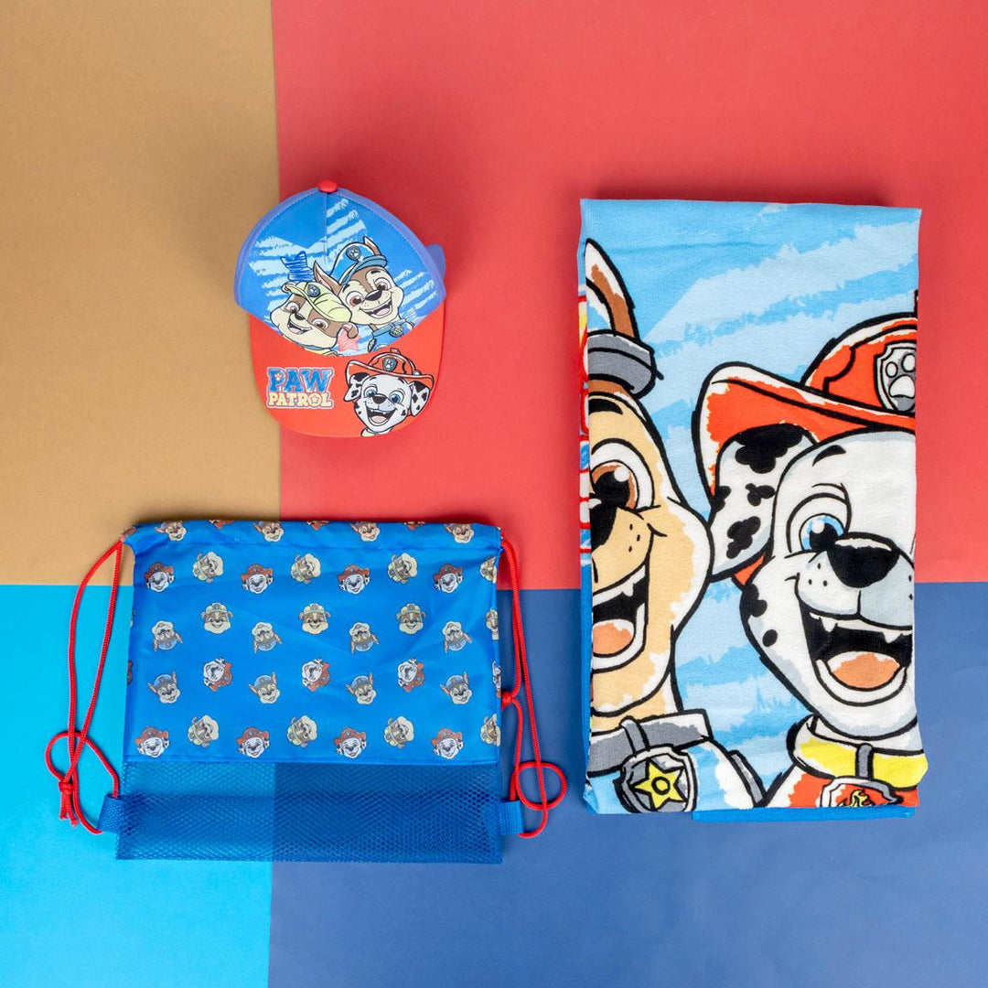 Licensed Paw Patrol Towel + Bag + Cap Set