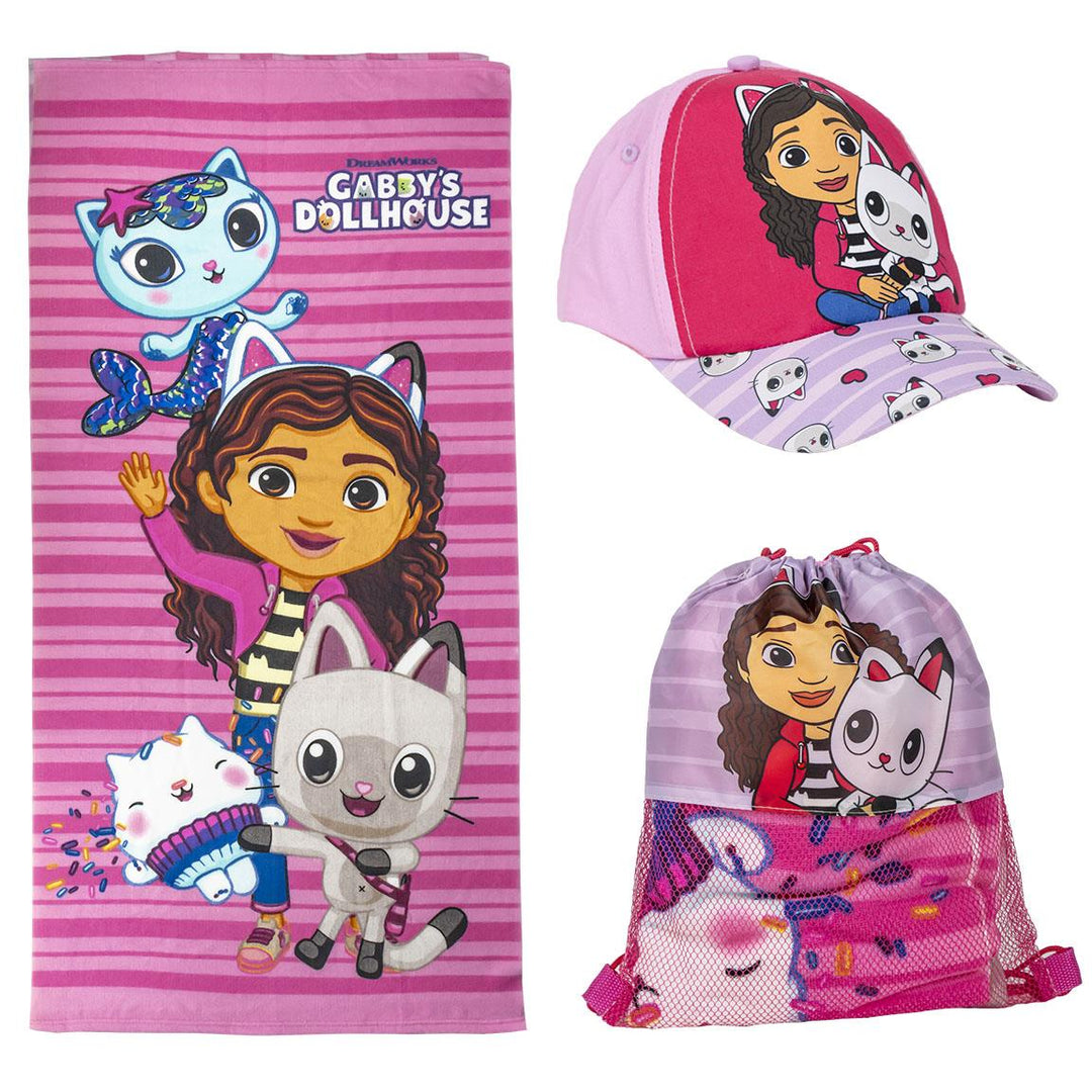 Licensed Gabby's Dollhouse Towel, Bag & Cap