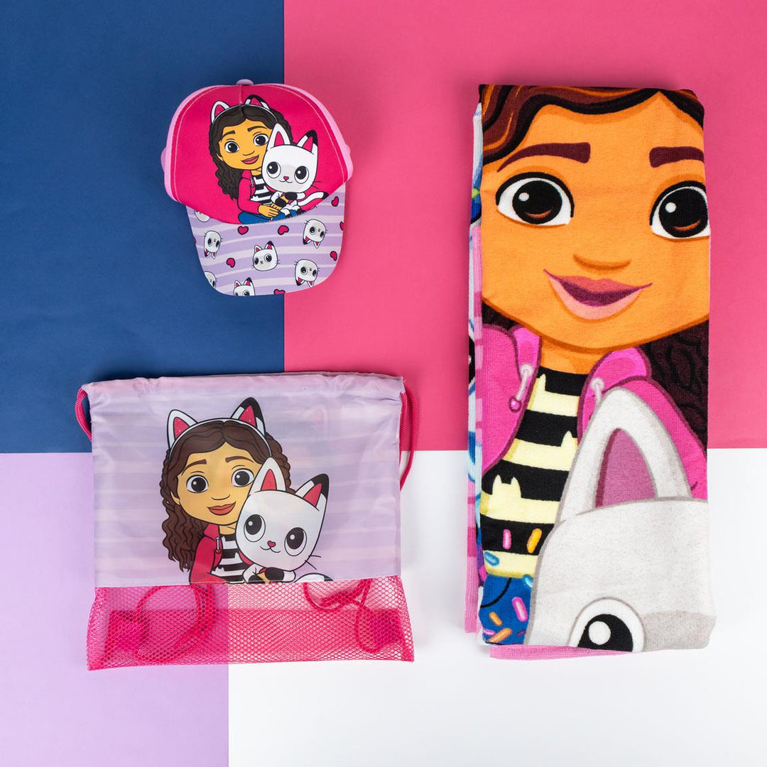 Licensed Gabby's Dollhouse Towel, Bag & Cap