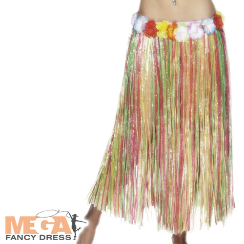 Long Hawaiian Hula Skirt Costume Accessory