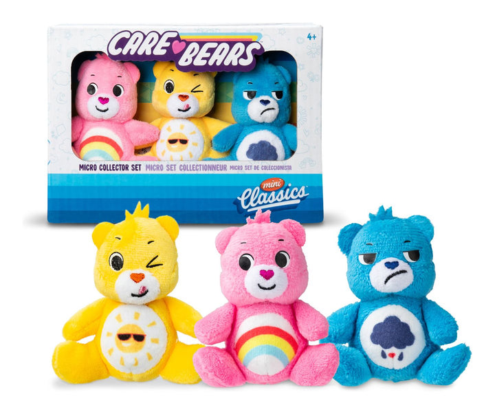 Mini Classics - Care Bears Micro Plush 3-pack (Cheer, Funshine, Grumpy) Pre-Order For Mid September Delivery