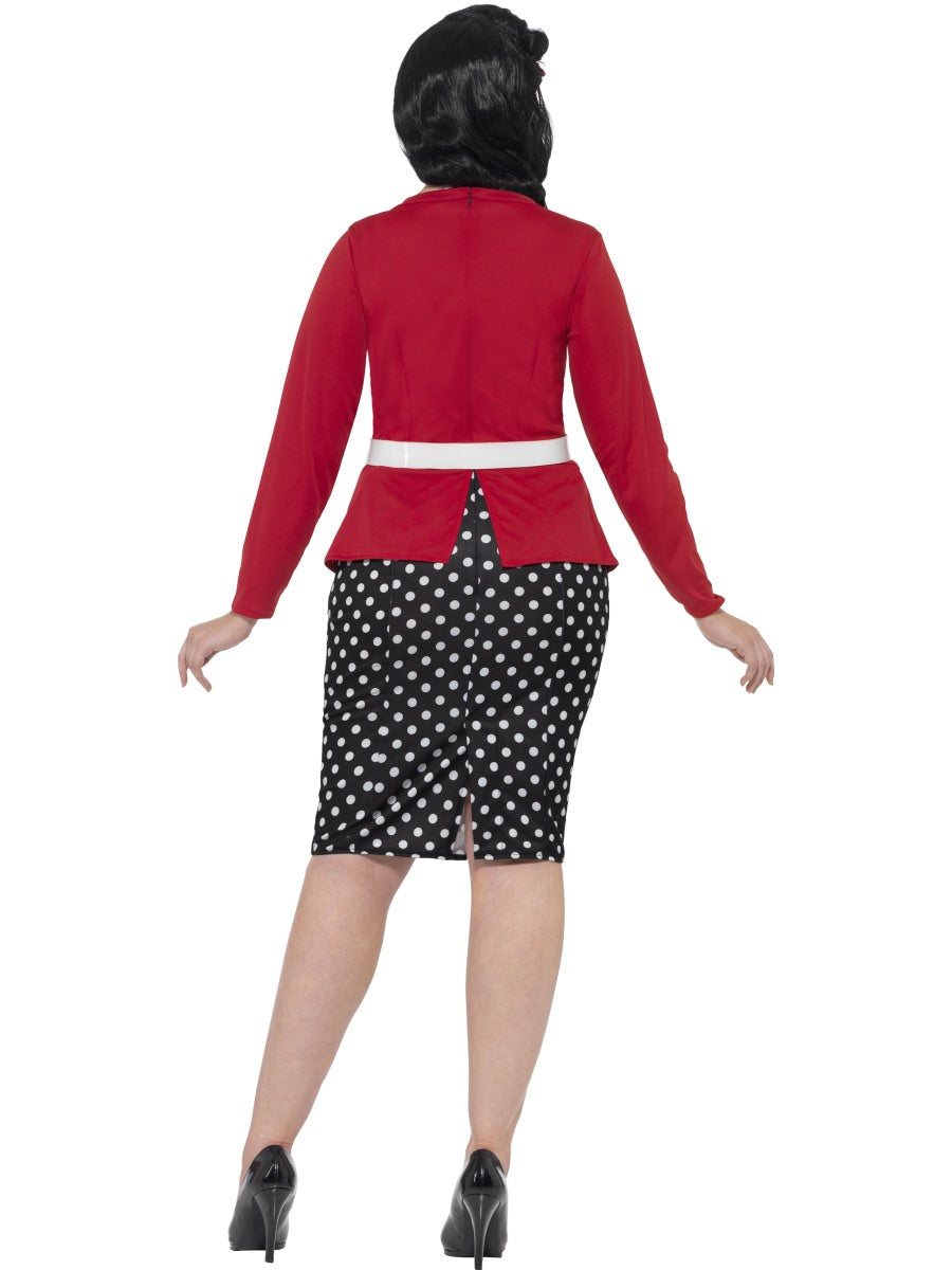 Ladies 50s Pin Up 1950s Rockabilly Plus Size Costume