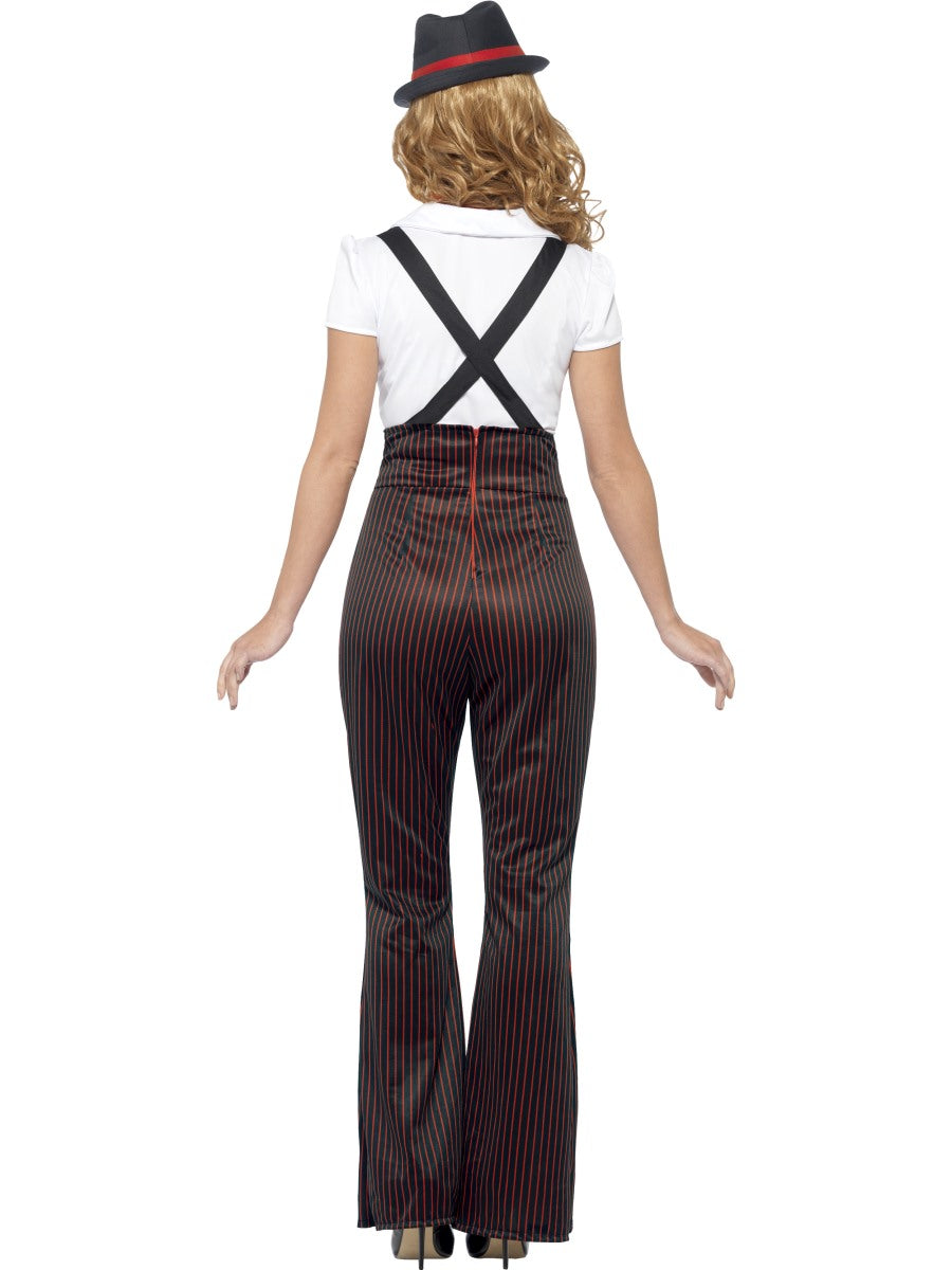 Ladies Glam Gangster 20s Pinstripe Mafia Costume