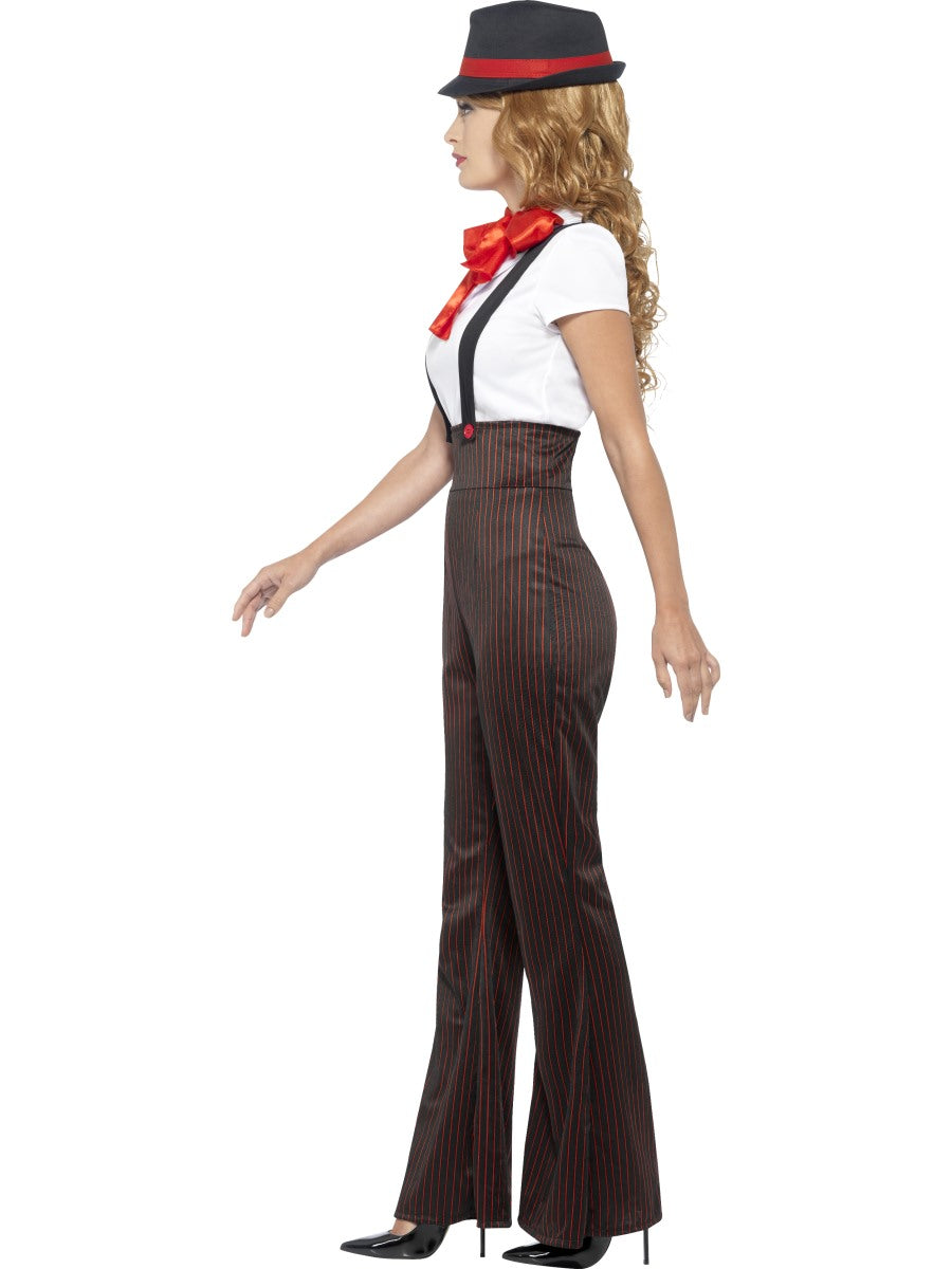 Ladies Glam Gangster 20s Pinstripe Mafia Costume