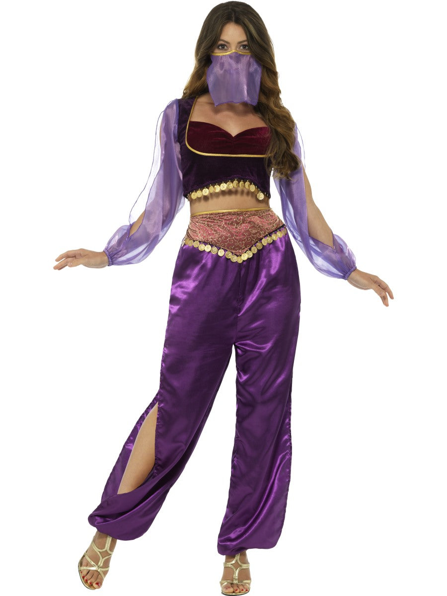 Ladies Arabian Princess Genie Belly Dancer Womens Costume Set