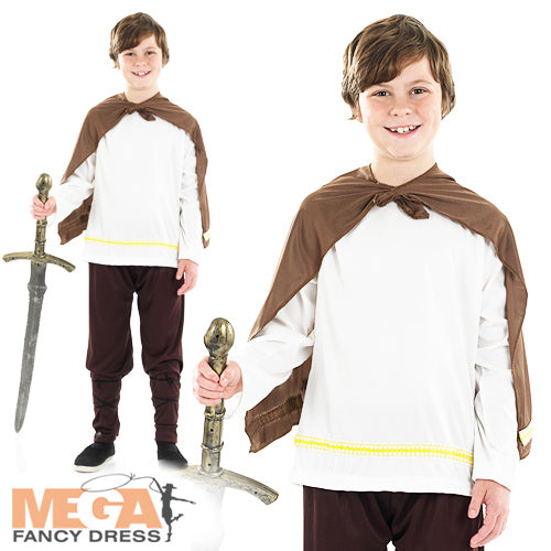 Boys Viking Warrior Fancy Dress Historical Medieval Book Week Costume