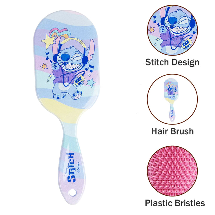 Stitch Coloured Rectangular Hairbrush