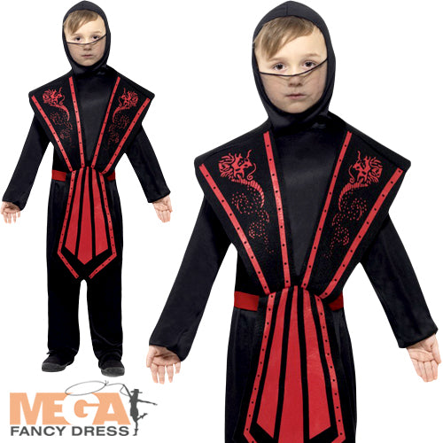 Boys Ninja Japanese Oriental Warrior Costume