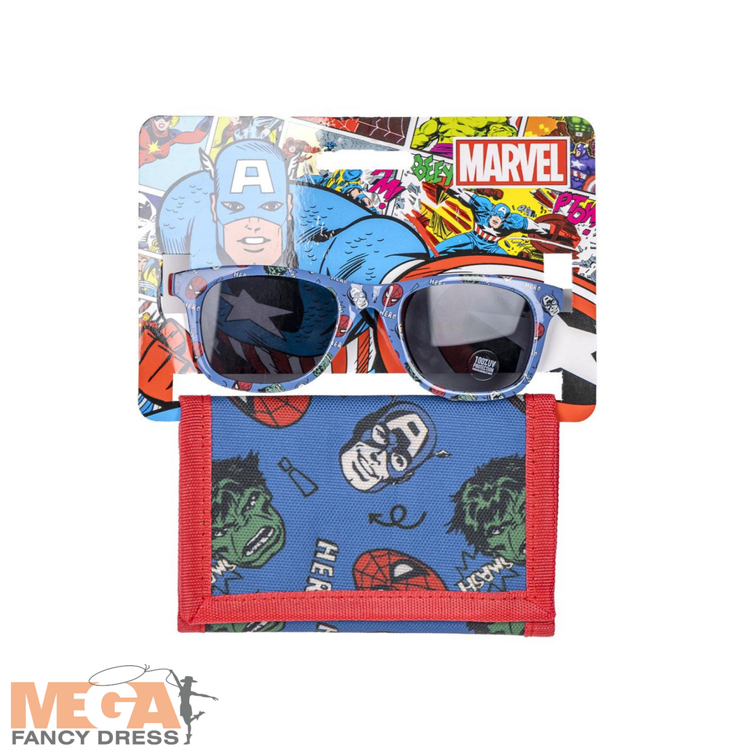 Licensed Marvel Avengers Sunglasses + Wallet Set