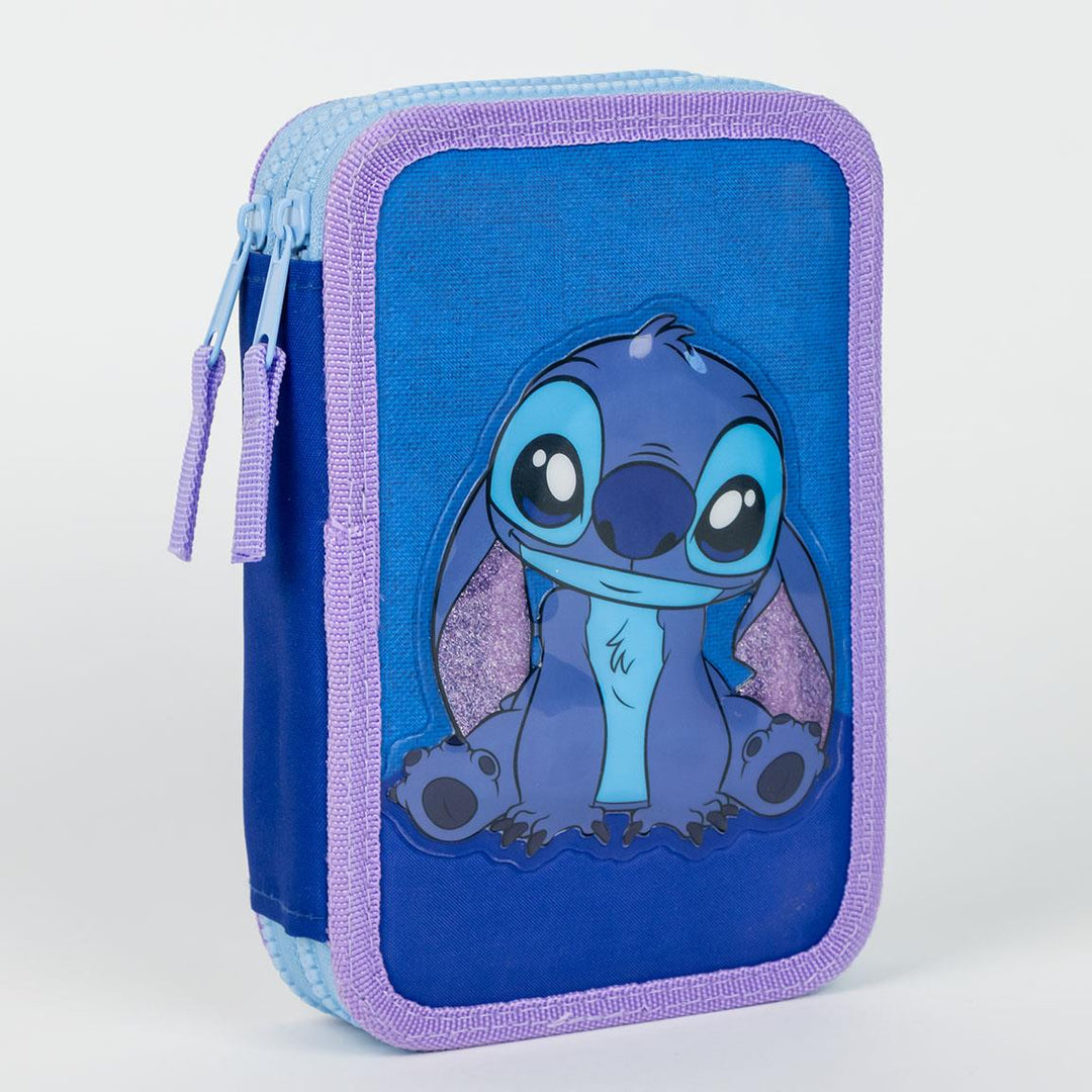 Licensed Disney Stitch Pencil Case with Accessories