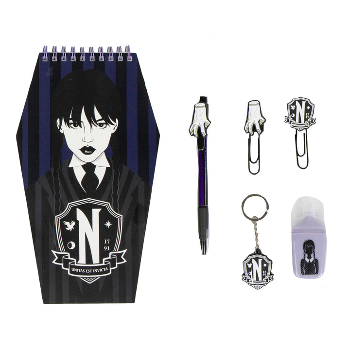 Licensed Wednesday Addams Stationery Set